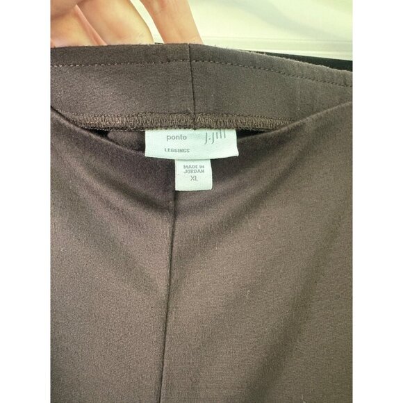 J. Jill Women's Brown Pull On Elastic Waist Ponte Comfy Lounge Leggings Size XL - Picture 9 of 10